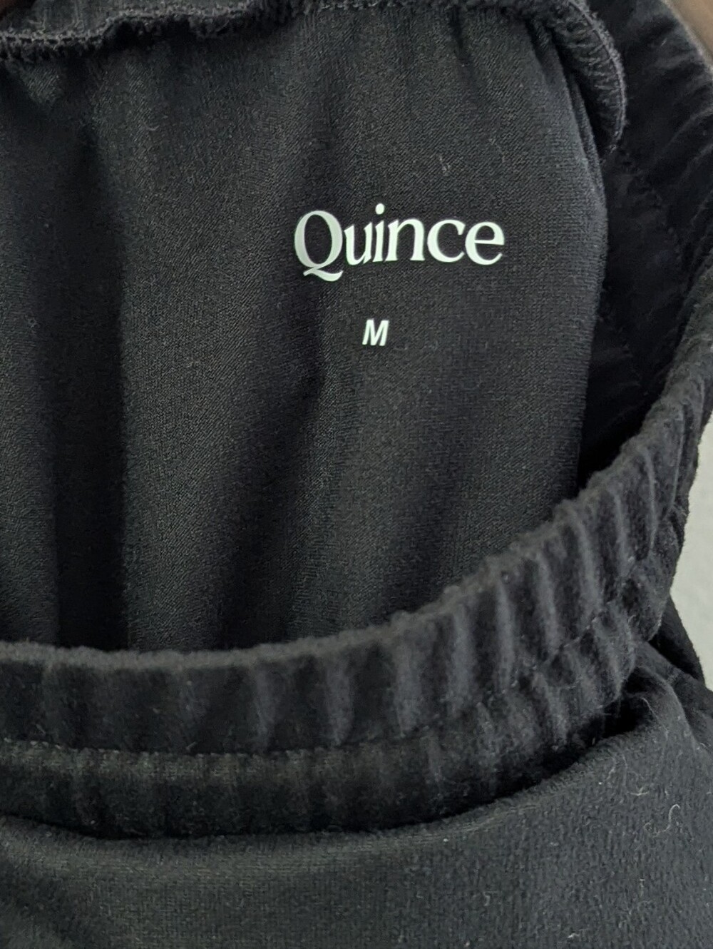 Quince Flowknit Mid-Rise Joggers in Black - Picture 6 of 7